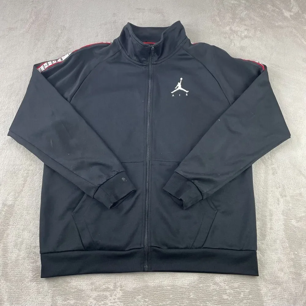 Nike Air Jordan Jumpman Tricot Tracksuit Jacket Black AQ2691-010‎ Men's XL